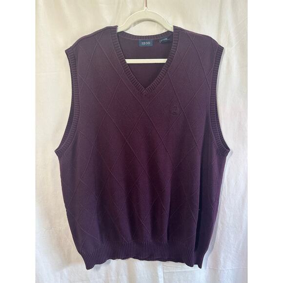 IZOD Diamond Knit Sweater Vest – Men’s Size L - Picture 1 of 4